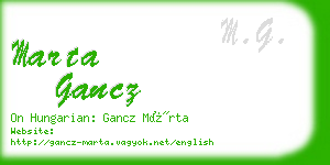 marta gancz business card